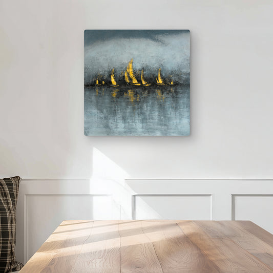Set Sail - Contemporary Boat Metal Print for Home Decor