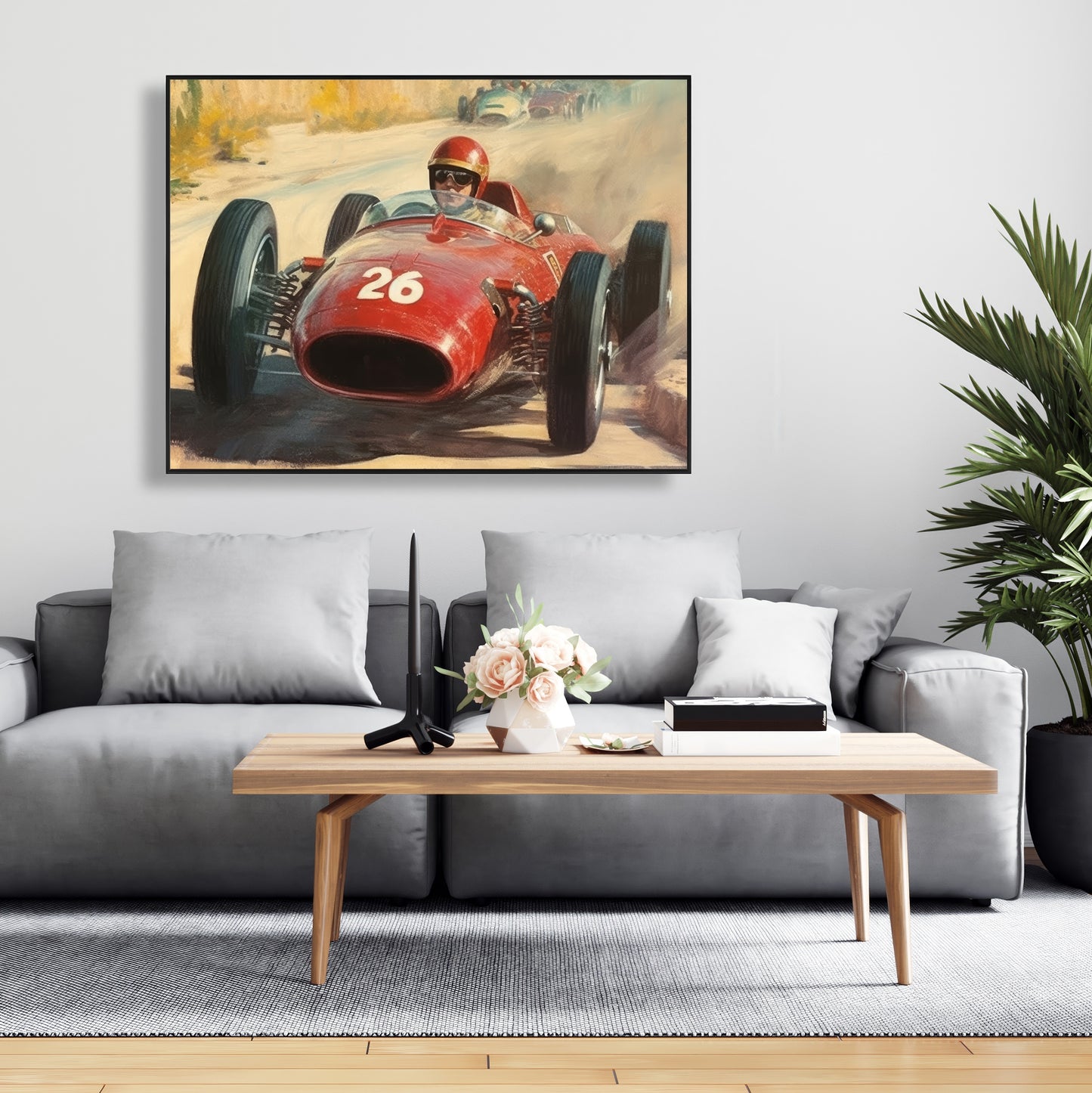 Number 26 Brown Hobbies Framed Canvas | Home Decor Artwork