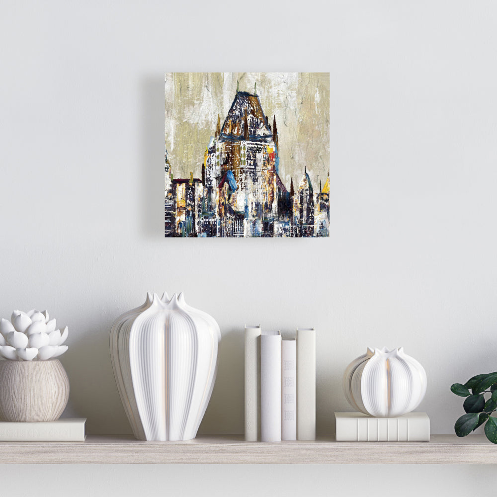 Abstract Château Frontenac Canvas - Blue Cities Home Decor