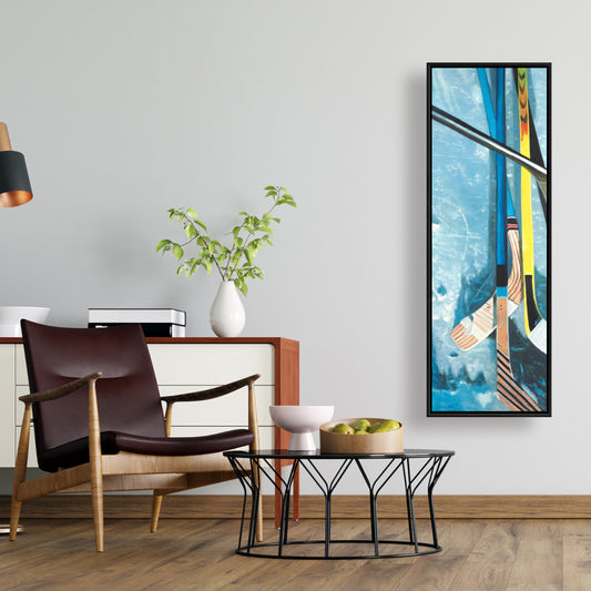 Hockey Sticks Canvas - Man Cave Sports Decor | Home Hobbies