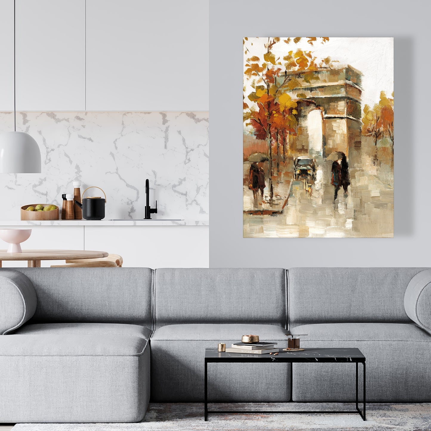 Toile Arc de Triomphe – L'automne à Paris | Décoration d'intérieur