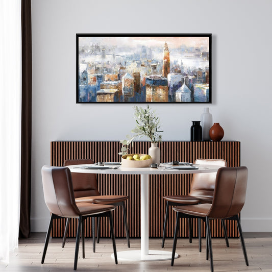 Toile abstraite de New York | Décoration de chambre moderne