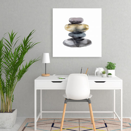 Toile Nature morte avec minéraux et pierres chaudes - Décoration de chambre