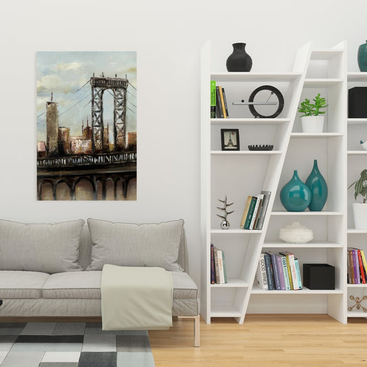 Toile « Pont urbain » – Décoration d'intérieur contemporaine | Art des jours nuageux