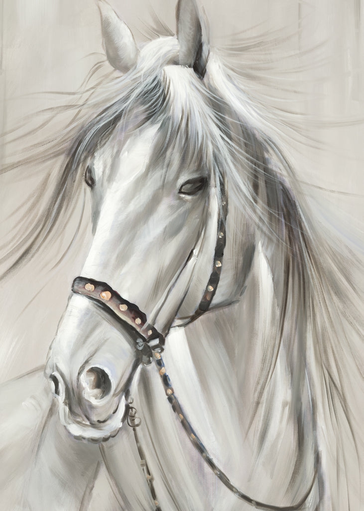Worthy White Horse Bath Mat - Stylish Home Decor for Animal Lovers