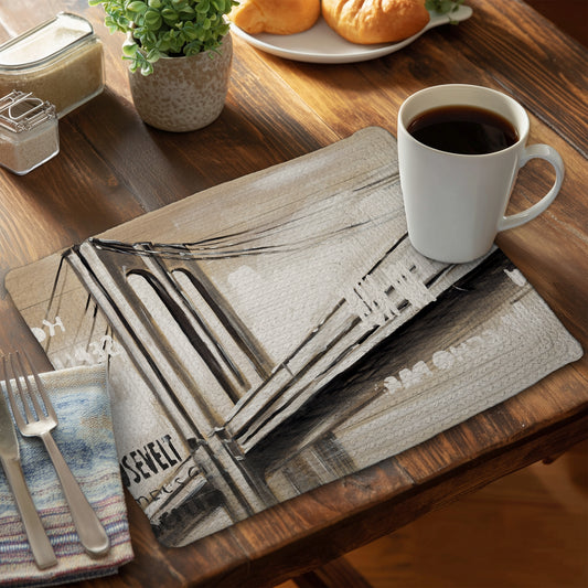 City brige - 14"x18" Braided Polyester Placemat
