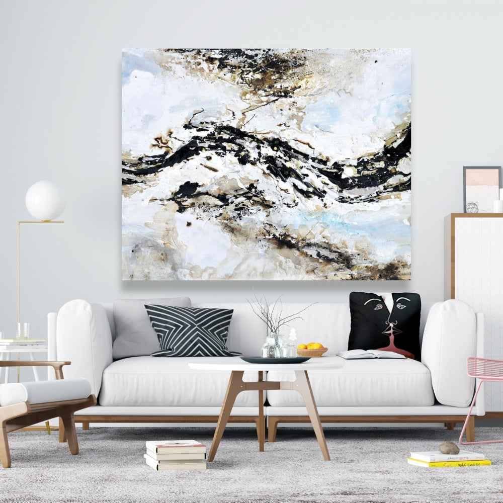 Abstract Paint Splash Canvas | Shapes Bedroom Wall Art Decor