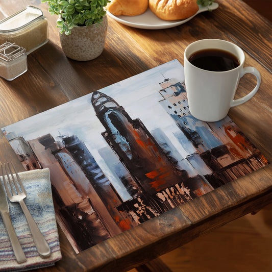 Sullen day in the city - 14"x18" Polyester Placemat