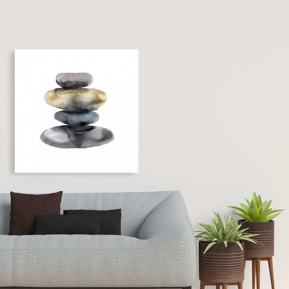 Toile Nature morte avec minéraux et pierres chaudes - Décoration de chambre