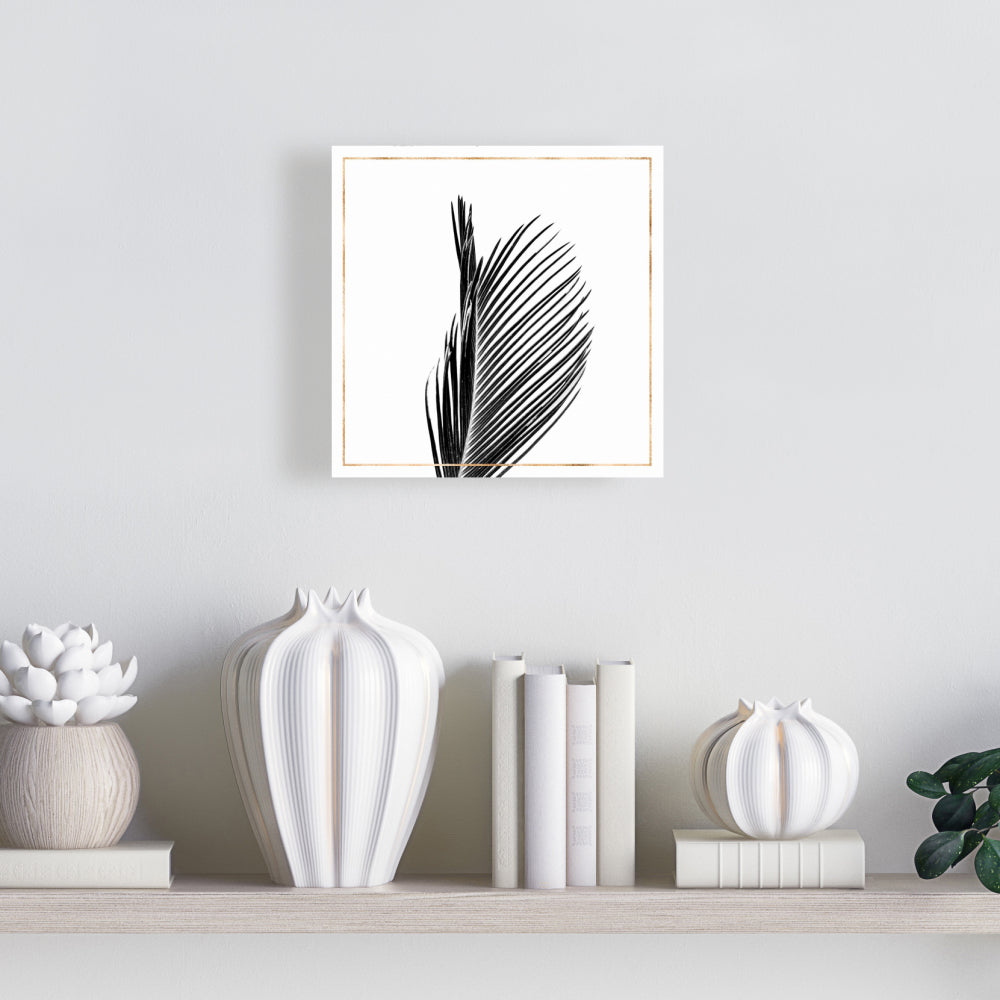 Toile « Areca Palm » avec lignes de roses | Décoration florale blanche