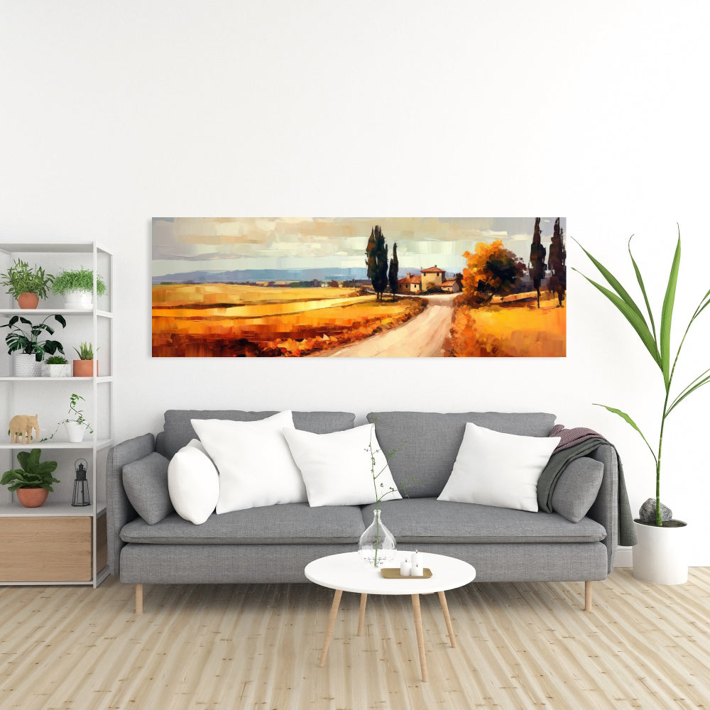 Toile « Enfin de retour à la maison » – Décoration murale blanche pour salon