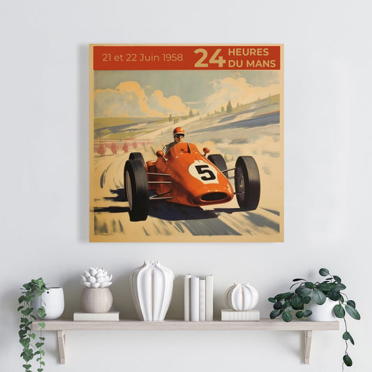 Transportation Hobbies Yellow Canvas - Number 5 Home Decor