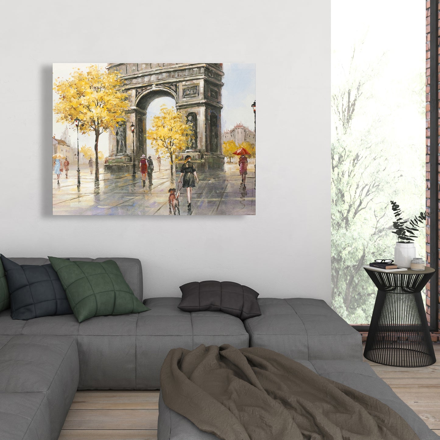 Modern Bedroom Trees Canvas | Arc de Triomphe to Paris Decor