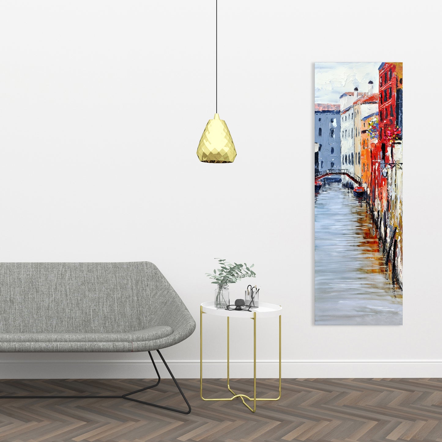 White Bedroom Canvas - The Grand Canal Venice Home Decor