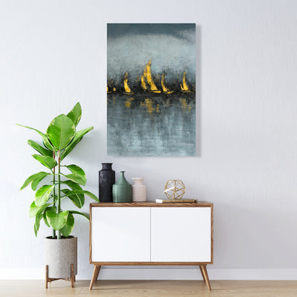 Set Sail Abstract Canvas | Bedroom Home Decor Wall Art