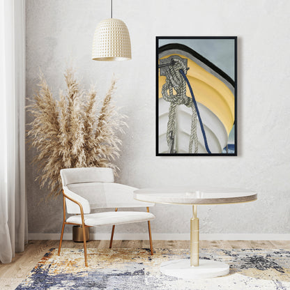 Toile côtière jaune | Décoration murale marine