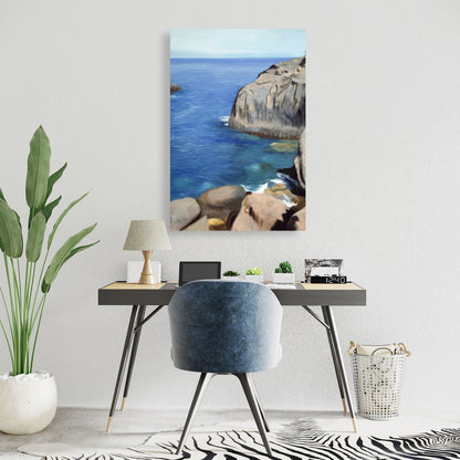 Blue Marine Coastal Canvas | California Coast Home Decor