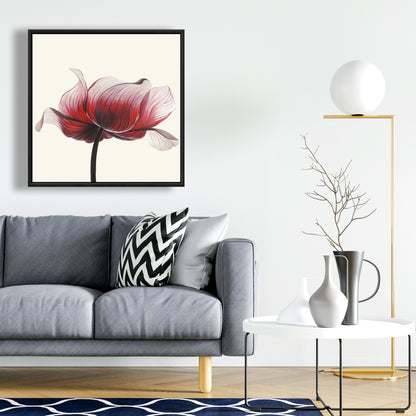 Anemone Flower Framed Canvas | Exotic Bedroom Wall Art Decor
