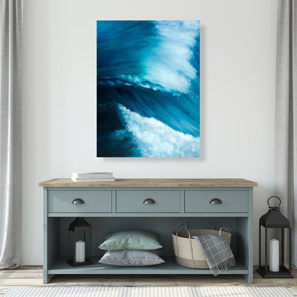 Unleashed Sea Blue Bedroom Canvas | Contemporary Home Decor