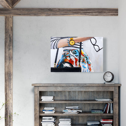 Toile représentant une femme à la mode – Décoration murale élégante pour chambre à coucher