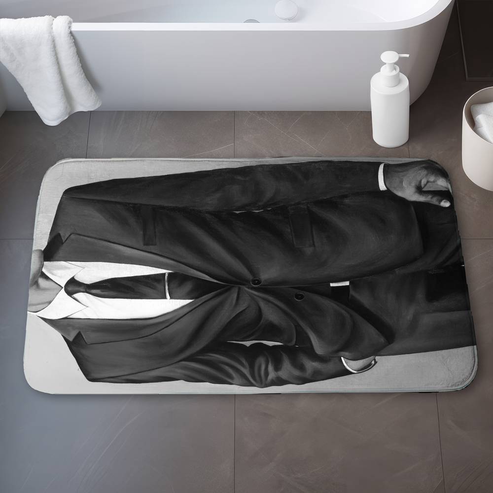 Décoration de chambre minimaliste | Homme en costume sur toile blanche