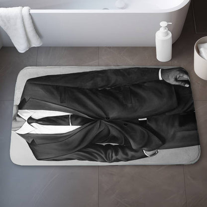 Décoration de chambre minimaliste | Homme en costume sur toile blanche
