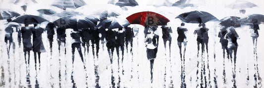 Blue Modern Framed Canvas - Abstract Silhouettes Home Decor