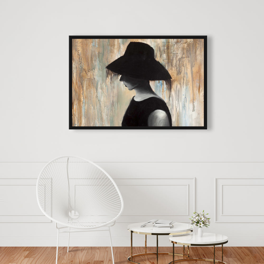Toile « Grand chapeau » d'Audrey Hepburn | Décoration de chambre contemporaine