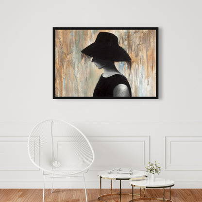 Toile « Grand chapeau » d'Audrey Hepburn | Décoration de chambre contemporaine