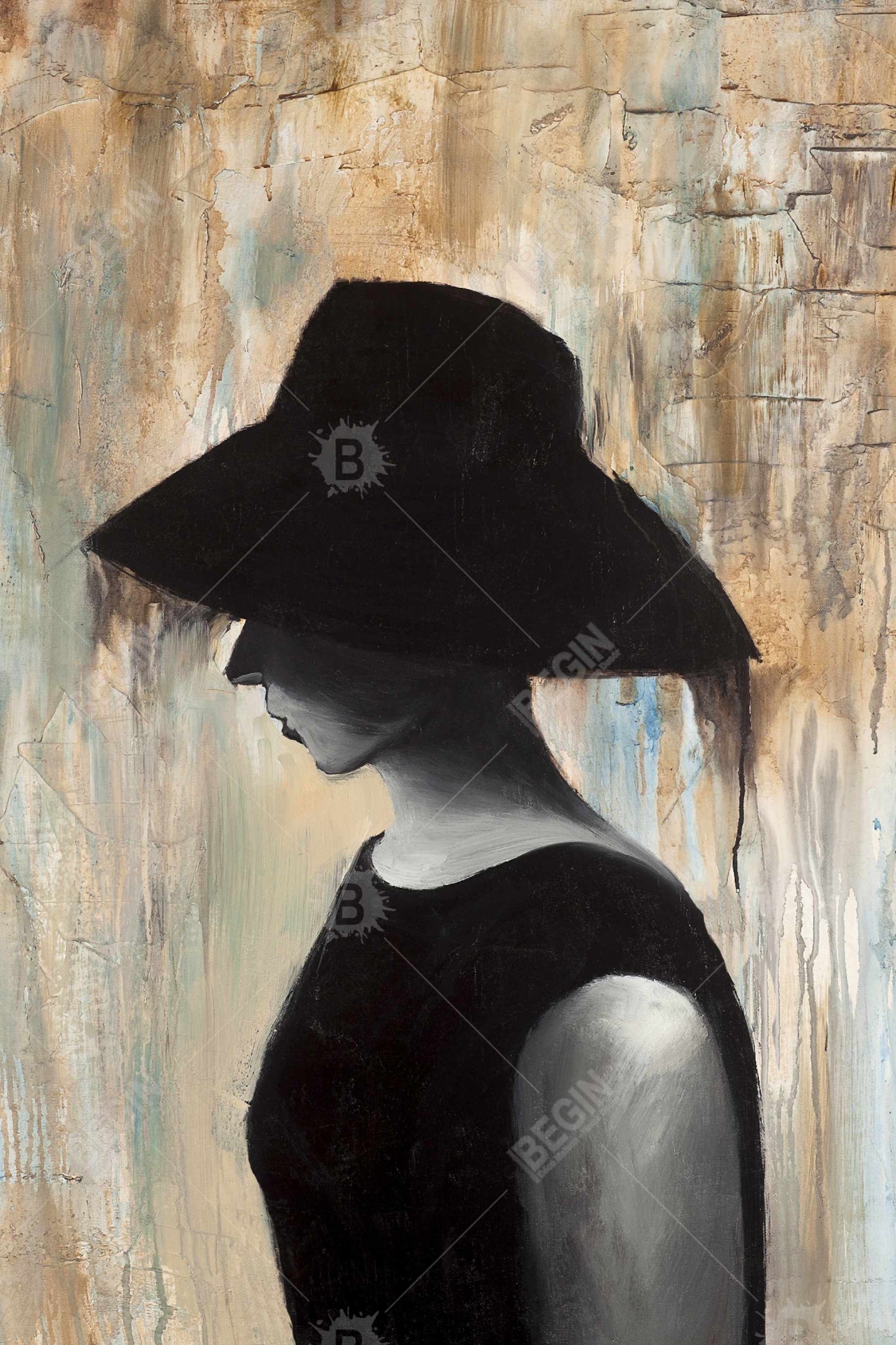 Audrey Hepburn Big Hat Canvas | Magnetic Bedroom Decor