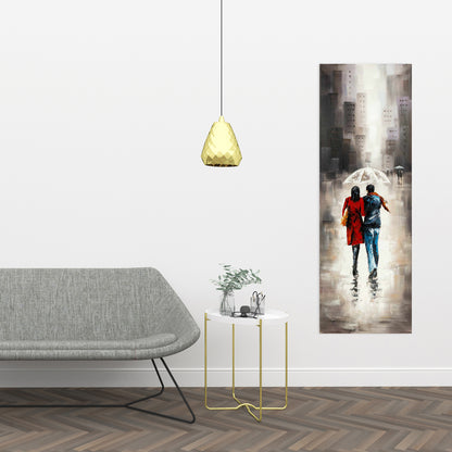 Romantic Rainy Walk Canvas | Bedroom Home Decor Wall Art