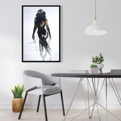 Monochrome Woman Silhouette Canvas | Abstract Home Decor