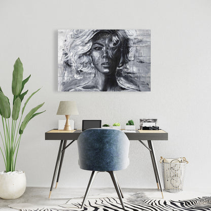 Gentle Woman Industrial Bedroom Beauty Canvas | Home Decor