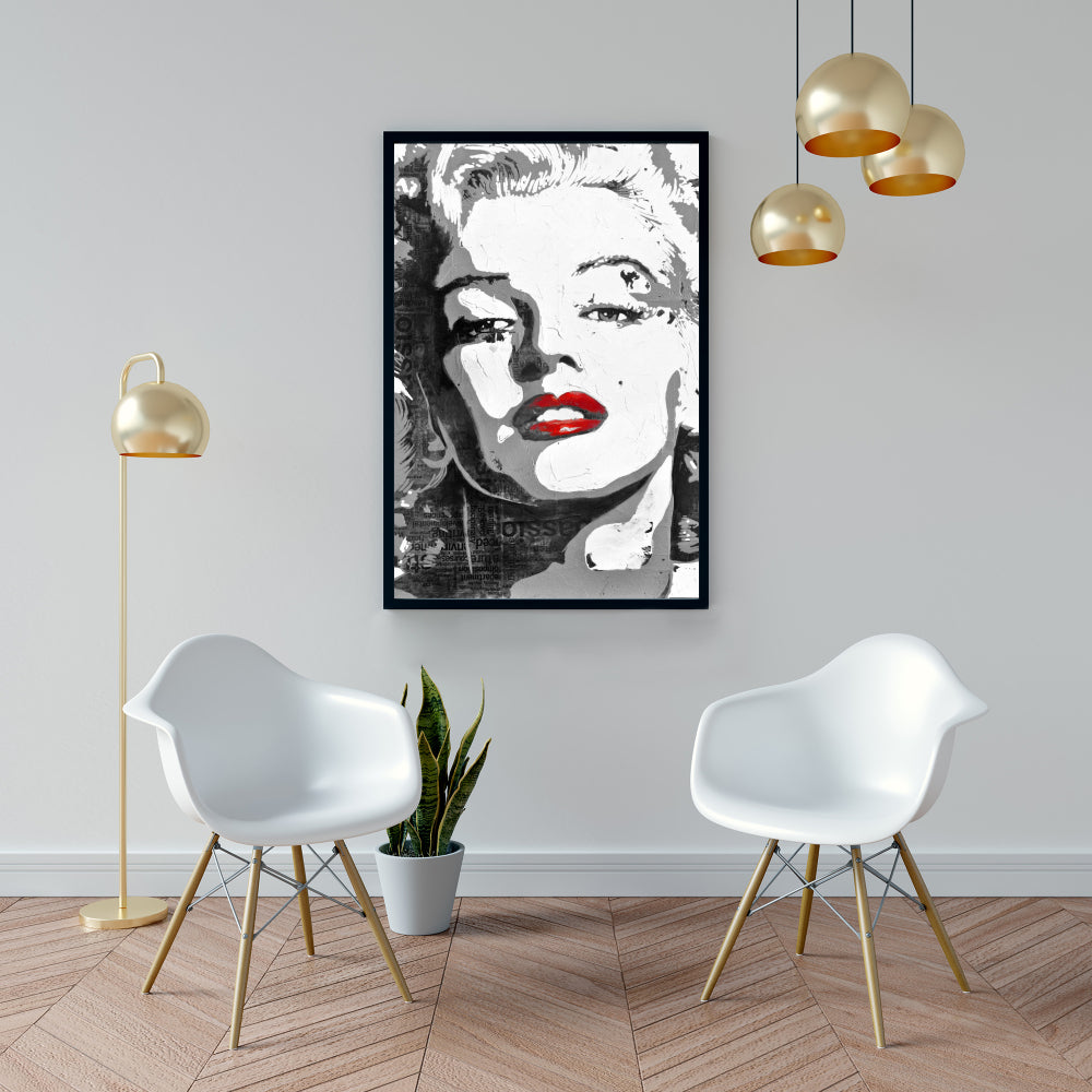 Marilyn Monroe Retro Figurative Bathroom Canvas | Home Decor