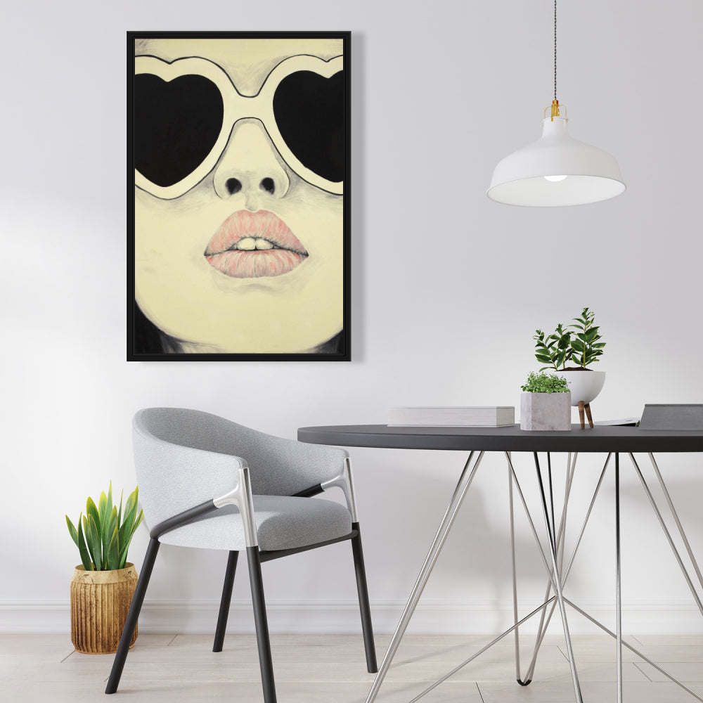 Jeune femme à lunettes – Décoration de chambre figurative sur toile