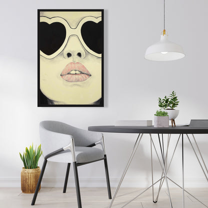 Jeune femme à lunettes – Décoration de chambre figurative sur toile