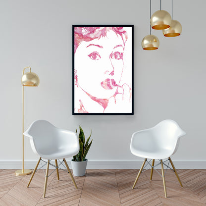 Toile encadrée rétro glamour d'Audrey Hepburn | Décoration d'intérieur