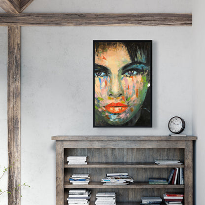 Abstract Portrait Canvas | Contemporary Framed Wall Art Decor
