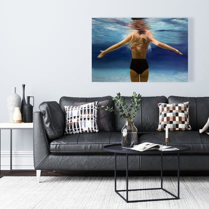 Under the Sea Bedroom Canvas - Blue Scenic Wall Art Decor