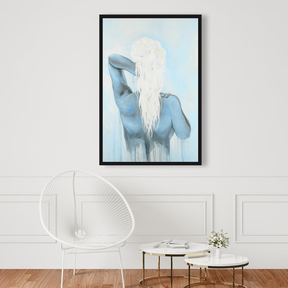 Toile « Femme rêveuse » | Décoration murale contemporaine pour chambre à coucher