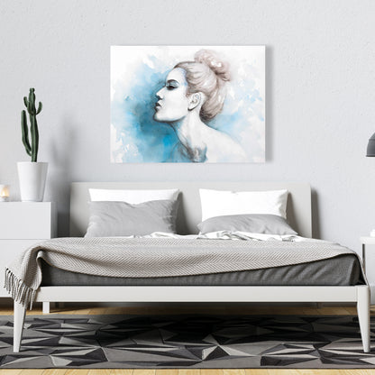 Watercolor Abstract Girl Canvas - Bedroom Beauty Home Decor