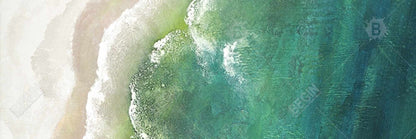 Turquoise Sea Canvas - White Frame | Sea Bedroom Decor