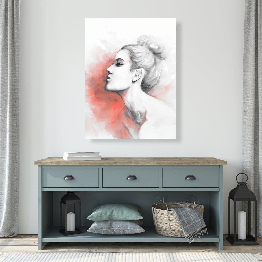Deliberation Woman Canvas - Artistic Home Decor Wall Art