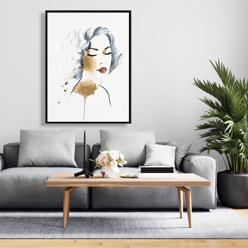 Aquarelle Femme Classique | Décoration sur Toile Beauté Minimaliste