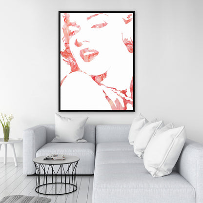 Toile Glamour Marilyn Monroe Fleurs Blanches - Décoration d'intérieur