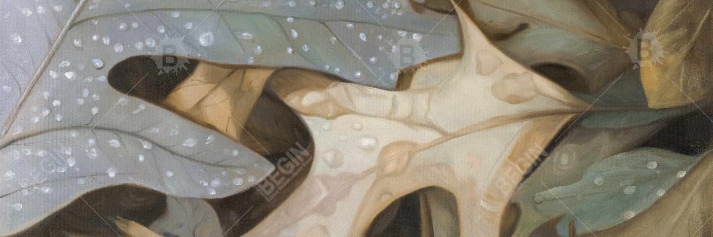 Toile Feuilles d'automne | Décoration encadrée marron pour chambre à coucher