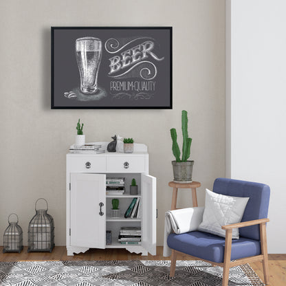 Vintage Beer Signboard Canvas | Rustic Home Decor Wall Art