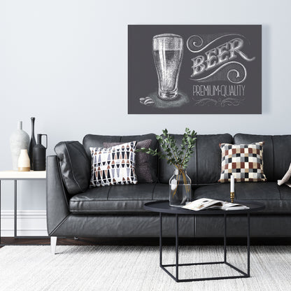 Vintage Beer Signboard Canvas - Home Decor Wall Art