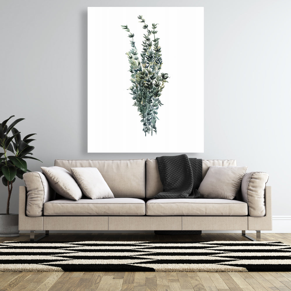 Thyme Leaves Bundle Canvas | Kitchen Decor Art Print