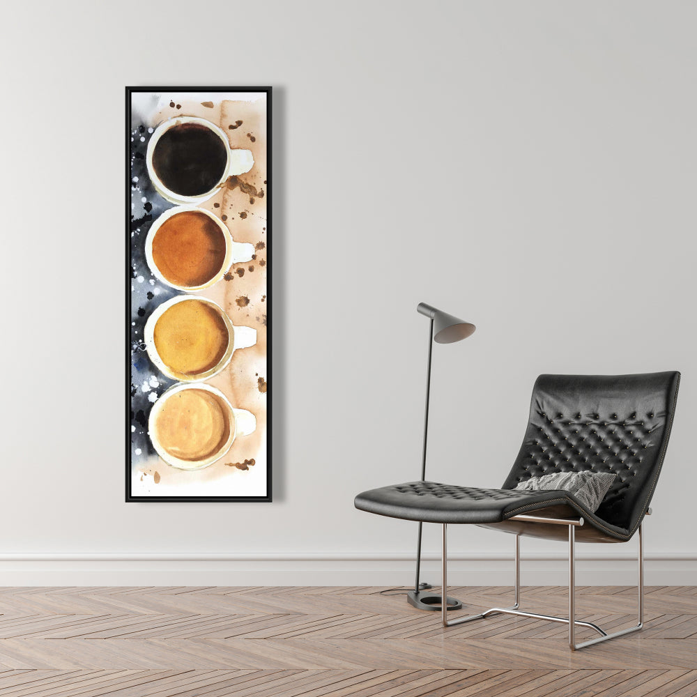 Toile « Quatre tasses de café » | Décoration d'intérieur